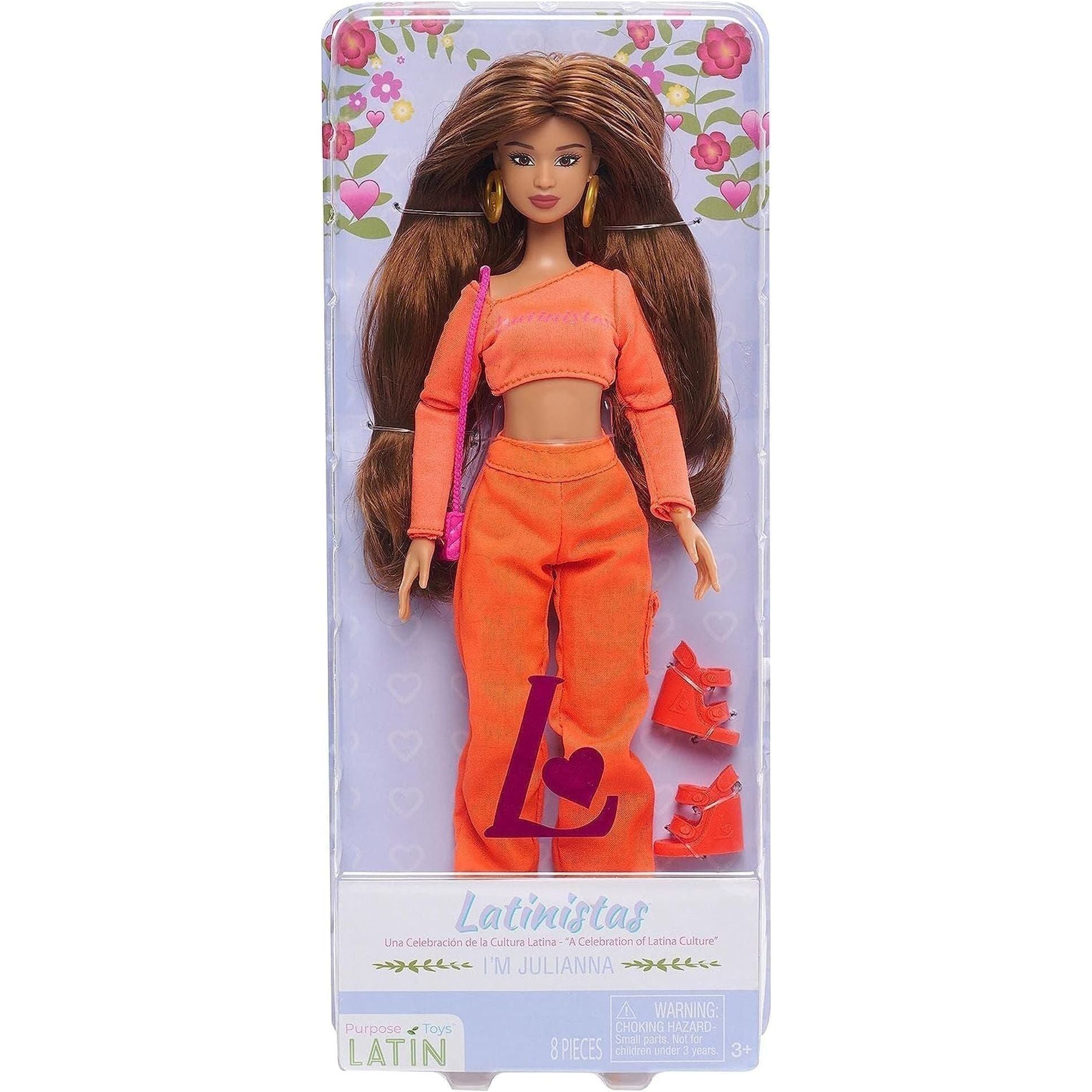 The First All-Latina Line of Fashion Dolls, Latinistas 11.5-Inch Julianna Latina Fashion Doll and Accessories, Kids Toys for Ages 3 Up, Designed and Developed by Purpose Toys LATIN