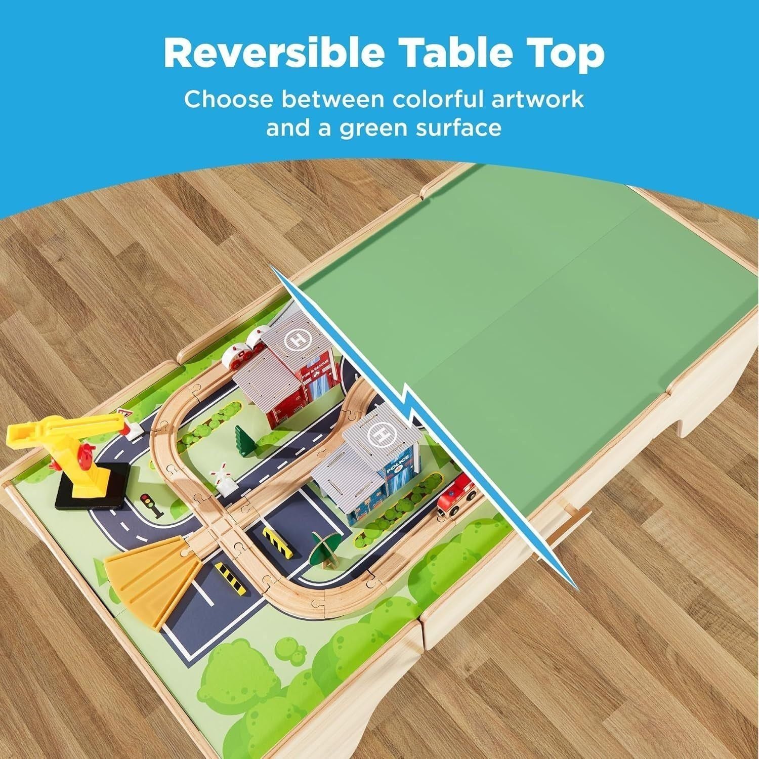 35-Piece Large Multipurpose Train Table