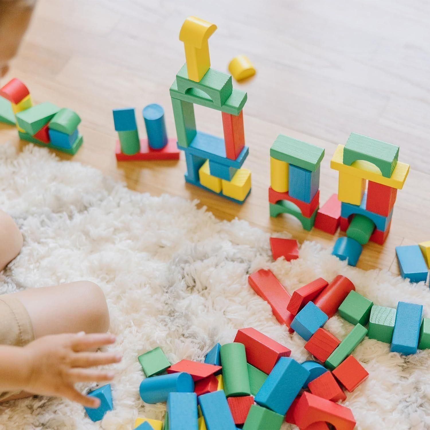 Multicolored Wooden Building Set