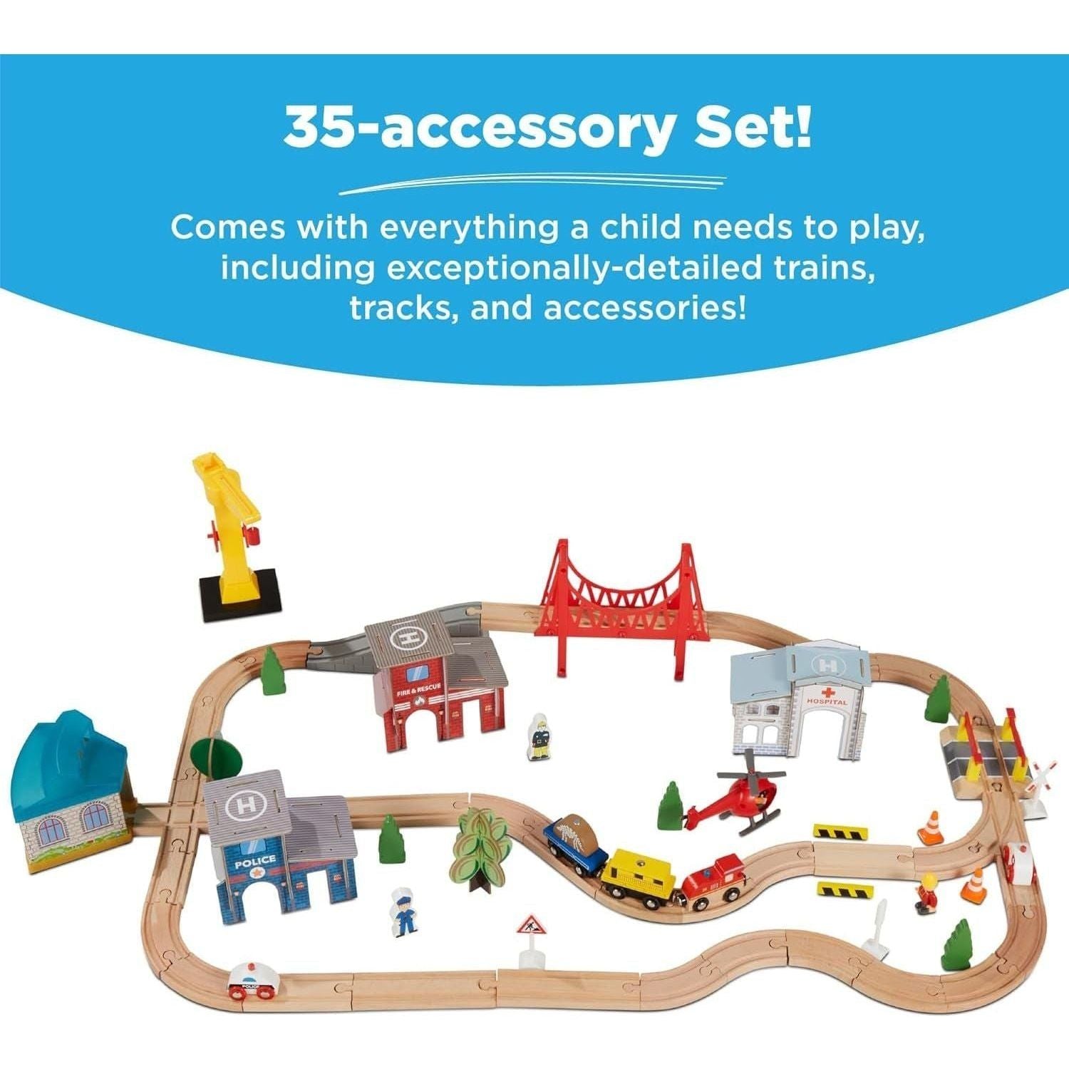 35-Piece Large Multipurpose Train Table
