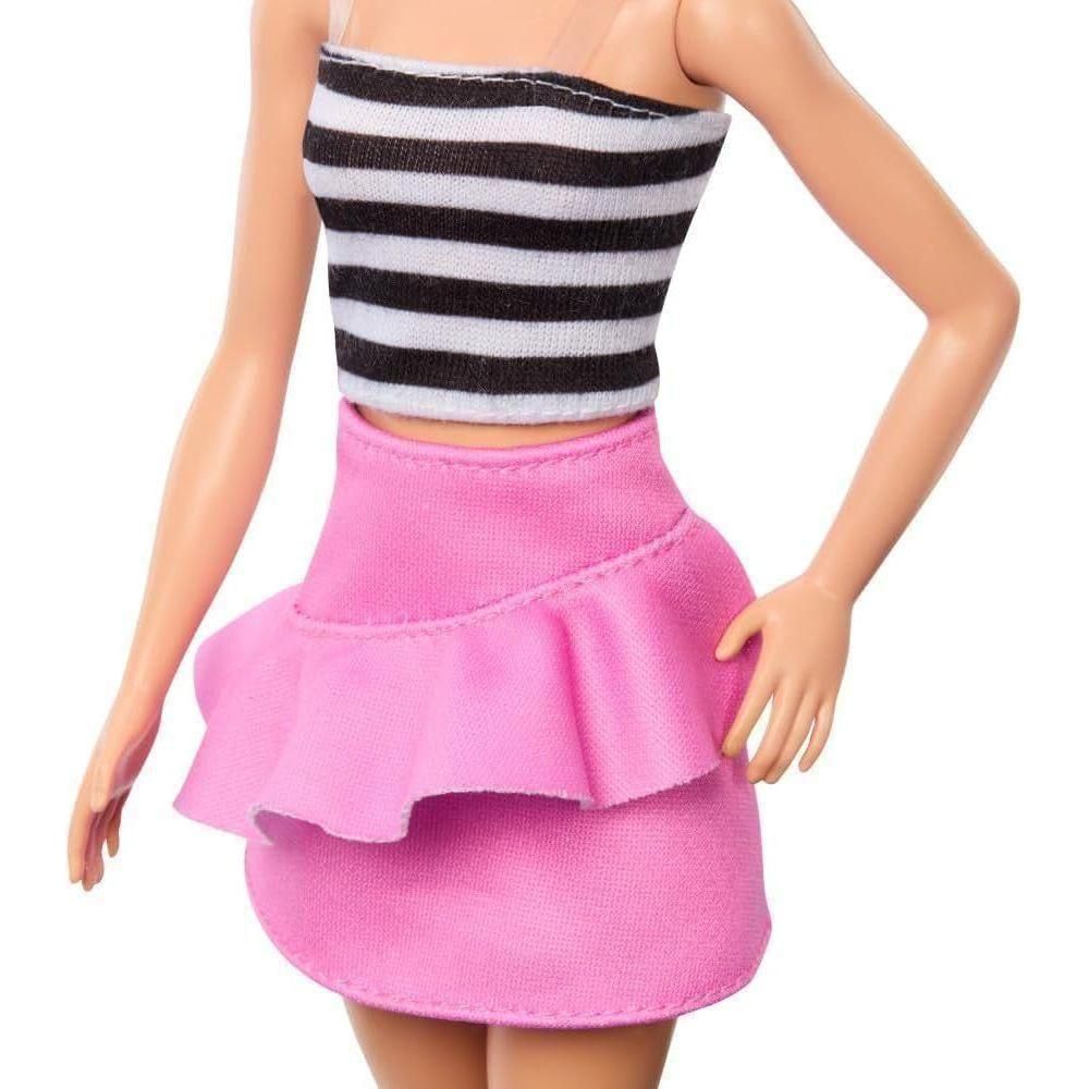 Fashionistas Doll #213, Blonde with Striped Top, Pink Skirt & Sunglasses, 65Th Anniversary Collectible Fashion Doll
