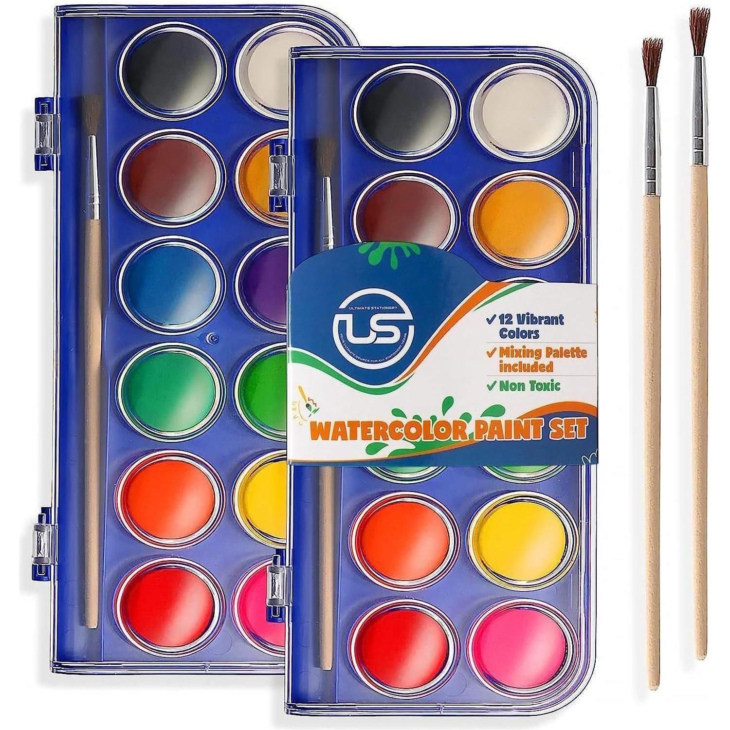2 Pack Watercolor Paint Set
