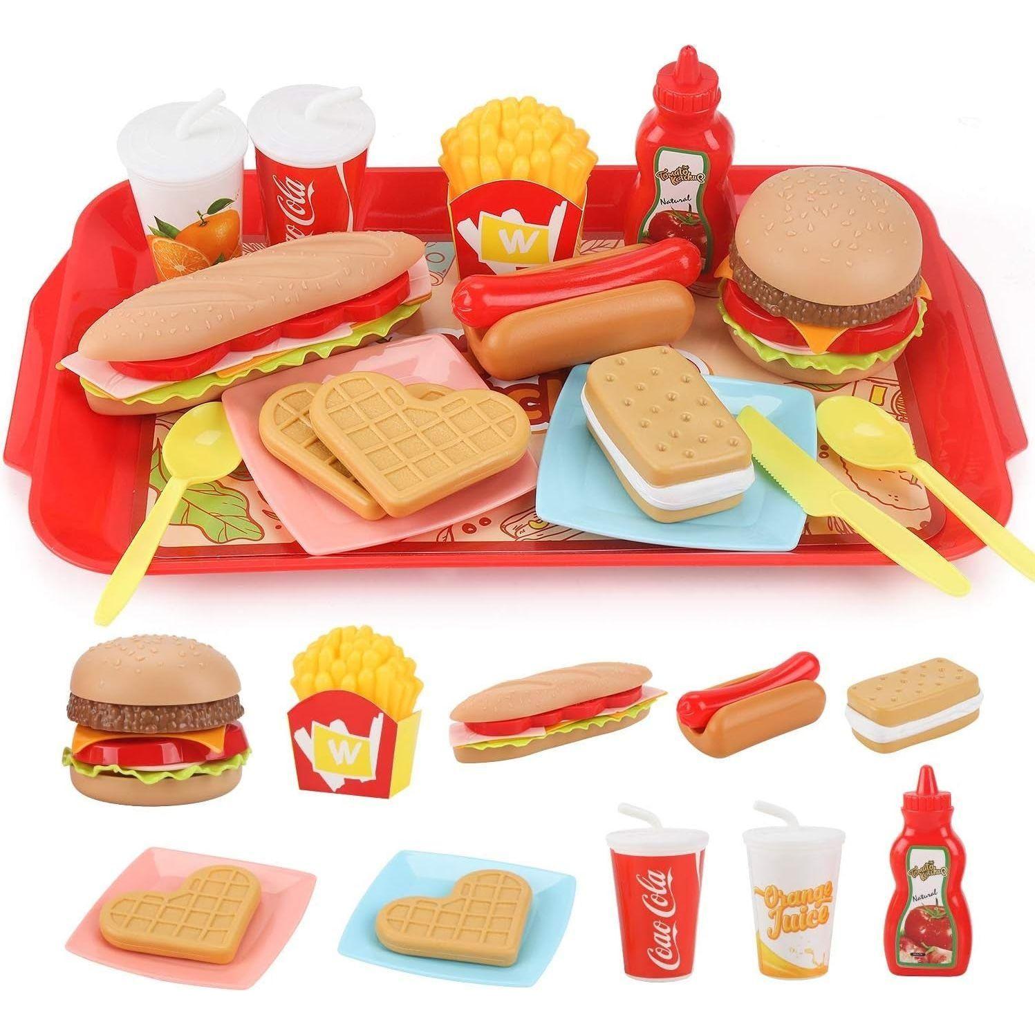 Pretend Fast Food Play Food Set