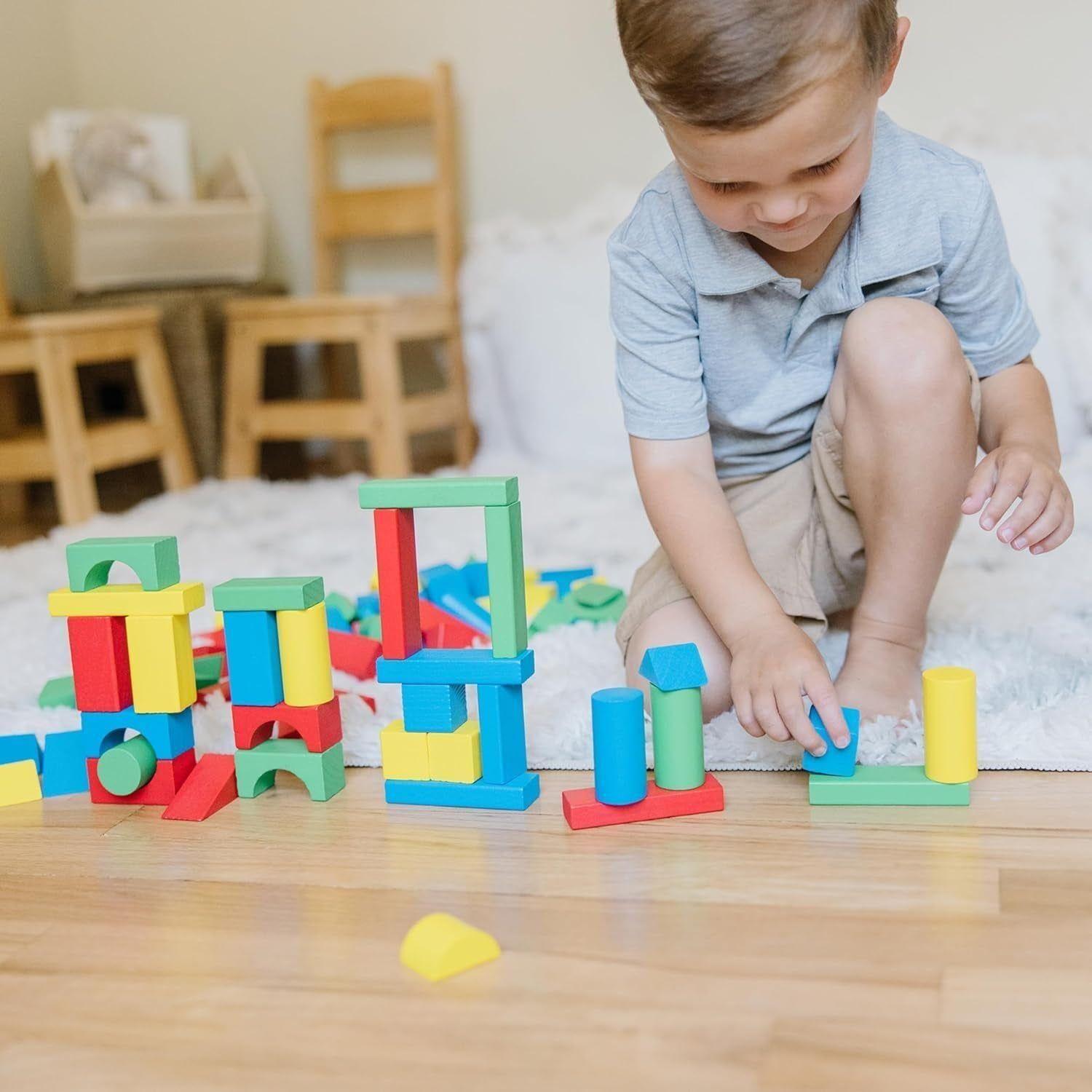 Multicolored Wooden Building Set