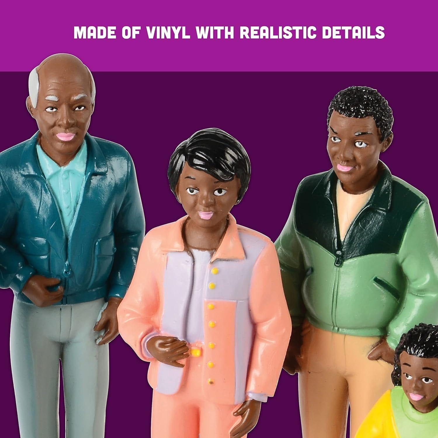 Black Miniature Doll Family