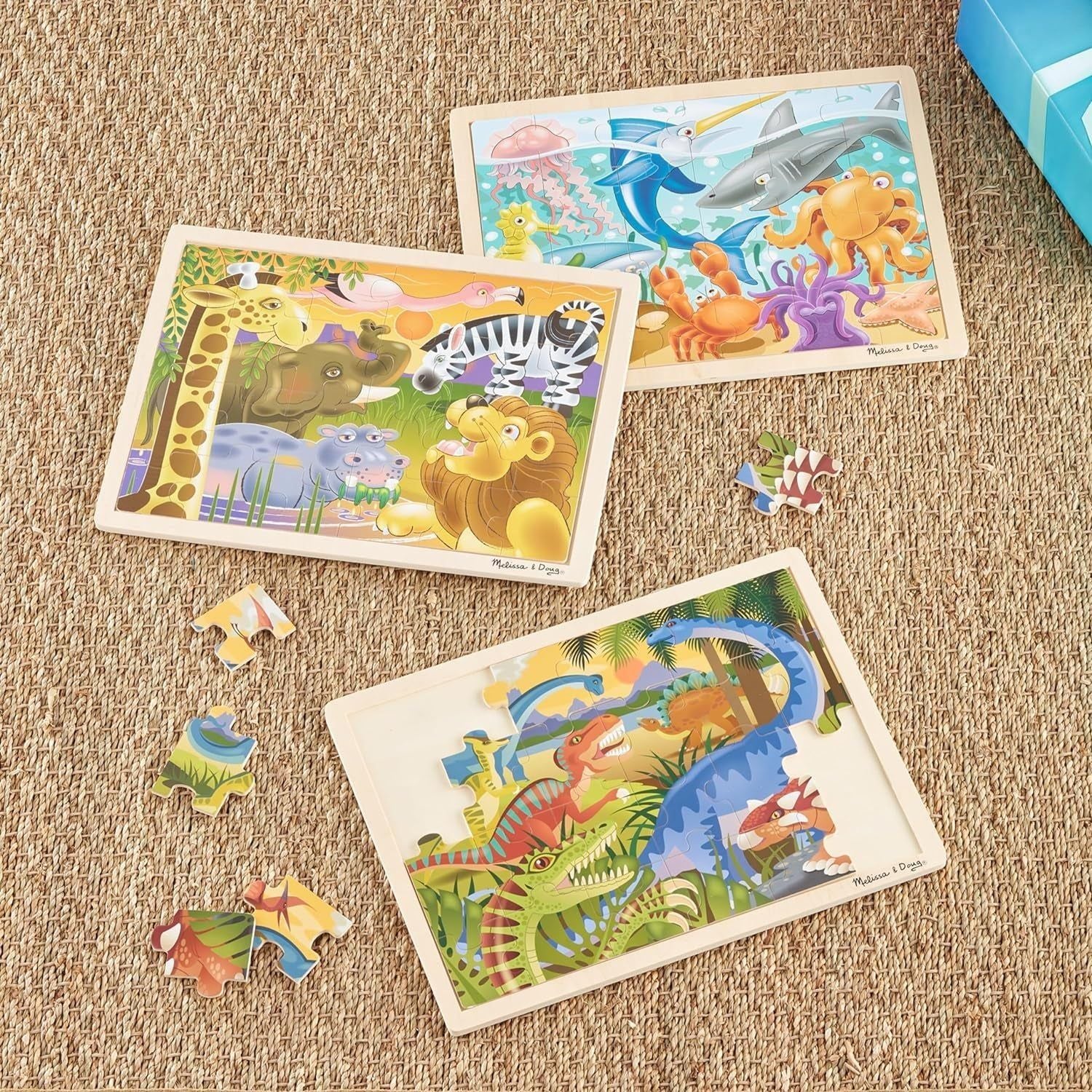 Jigsaw Puzzle Bundle (Dinosaur,Safari and Ocean)