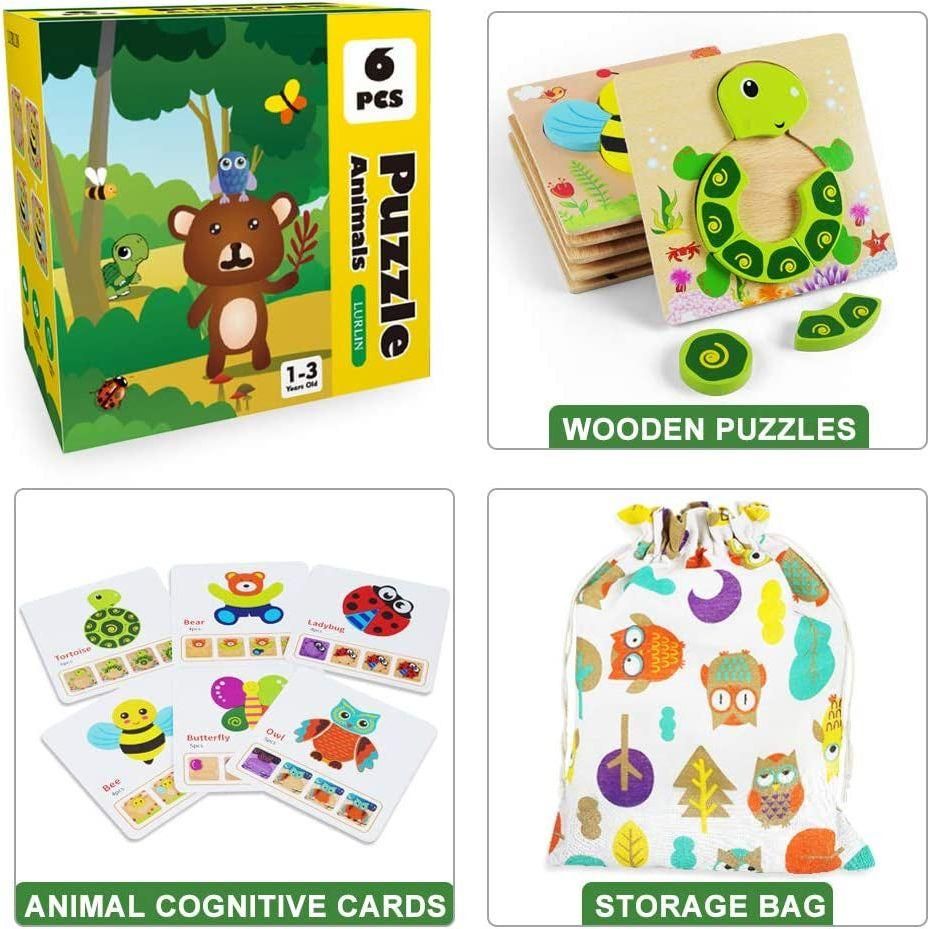  Wooden Jigsaw Animals Puzzles