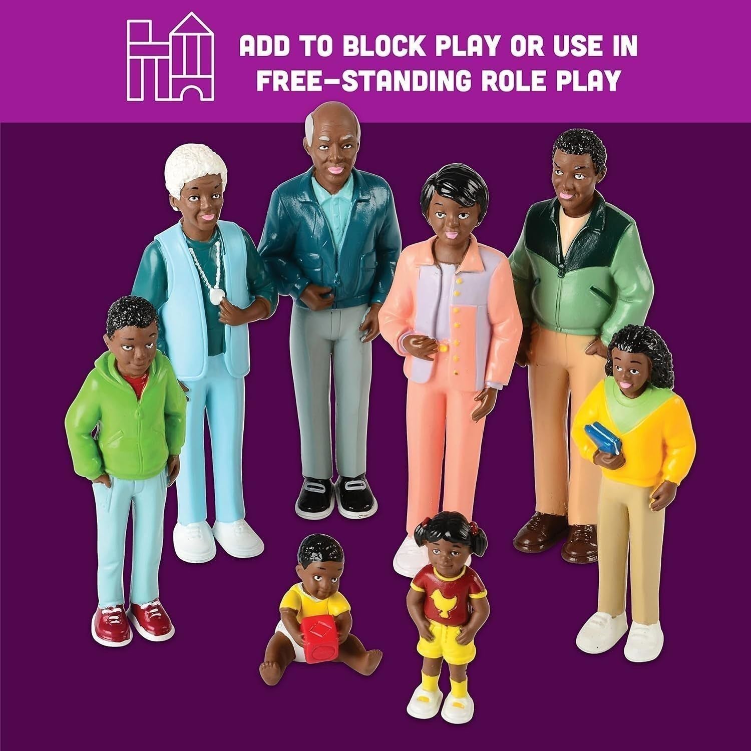 Black Miniature Doll Family