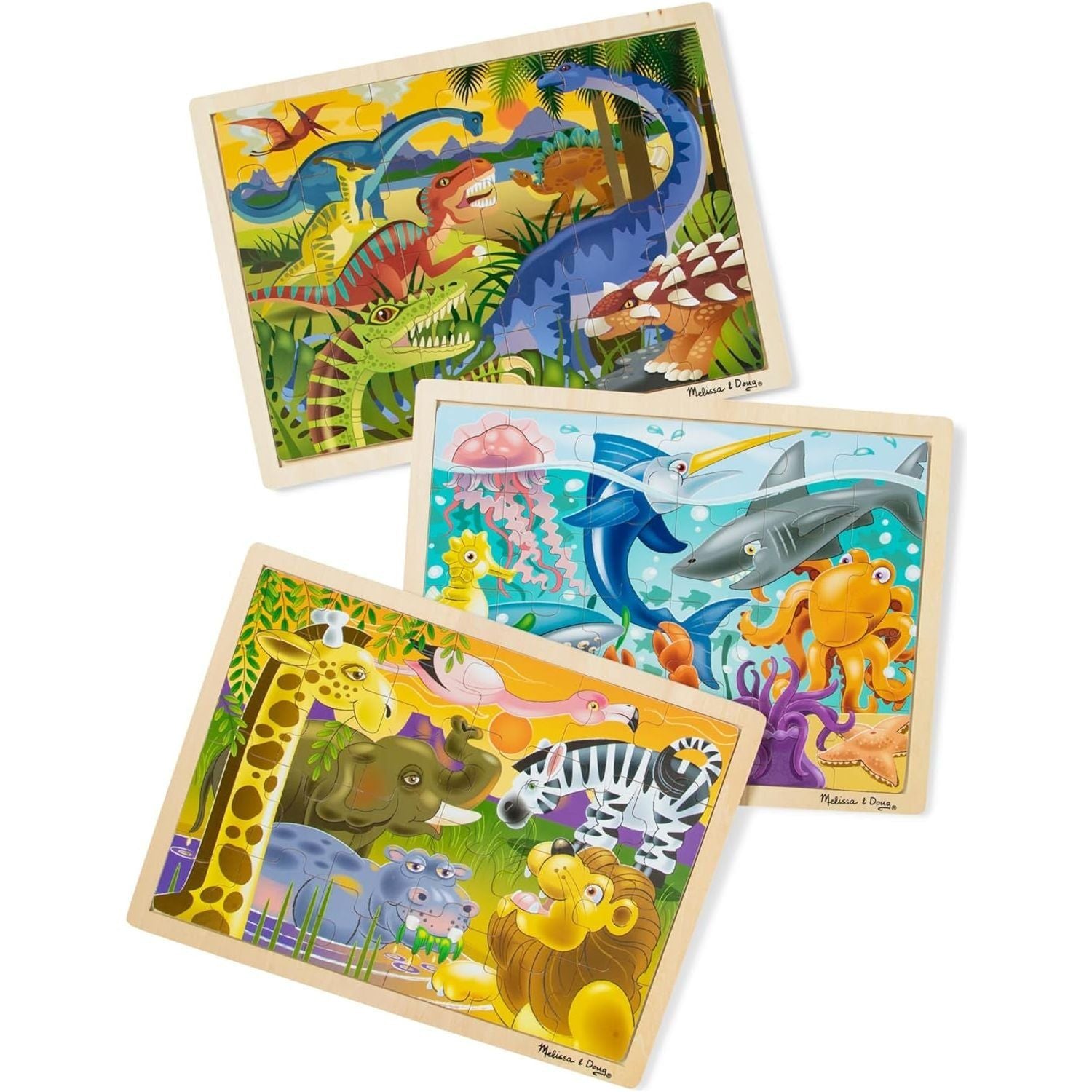 Jigsaw Puzzle Bundle (Dinosaur,Safari and Ocean)