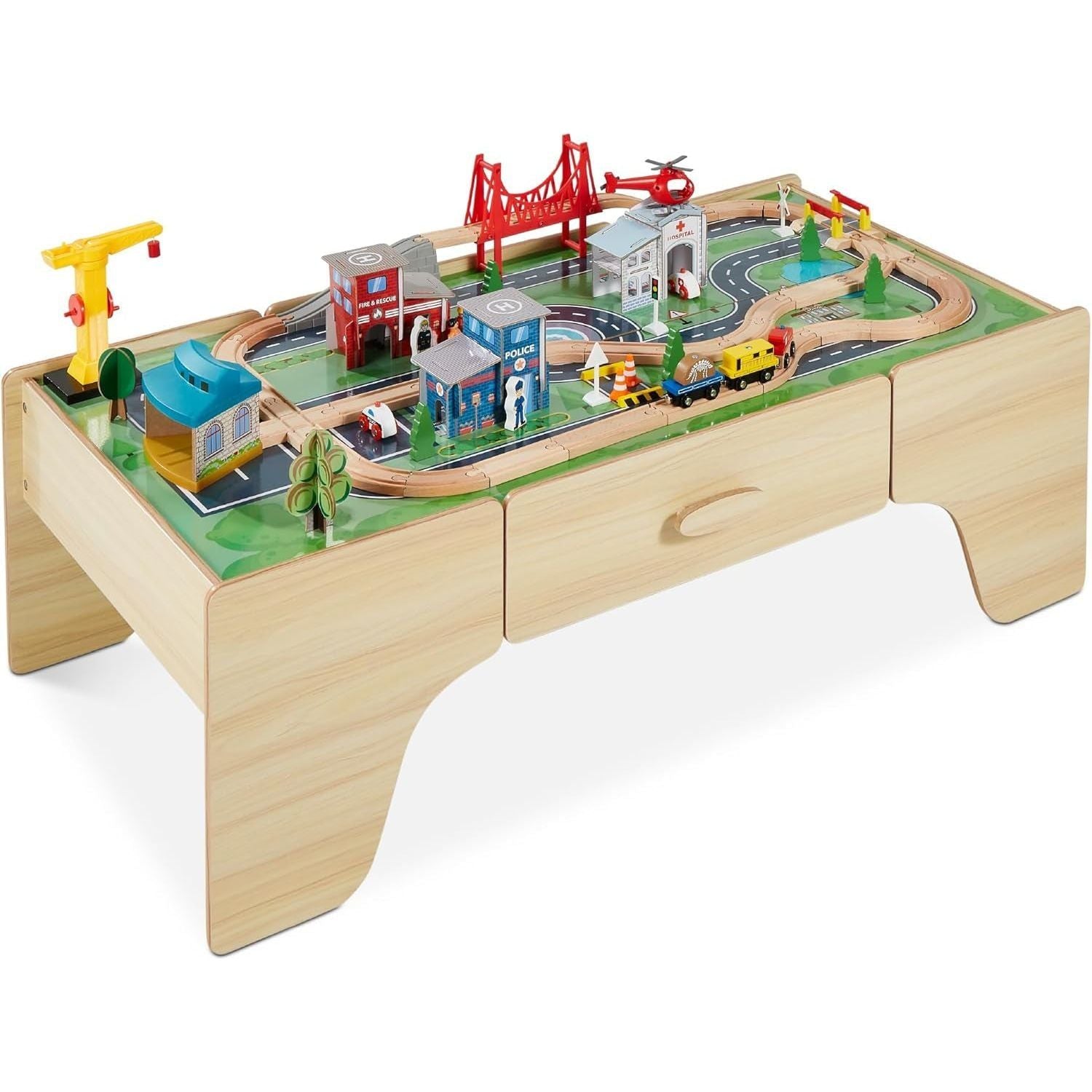 35-Piece Large Multipurpose Train Table 