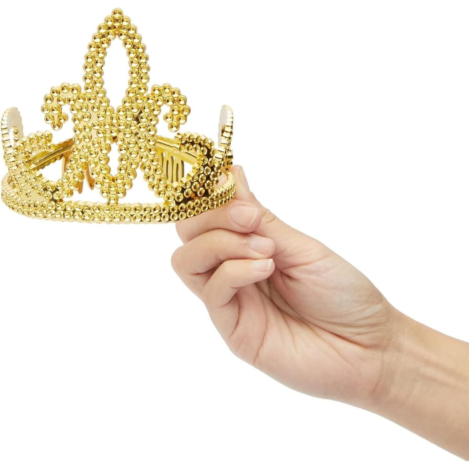 4-Pieces King and Queen Crowns Set for Kids