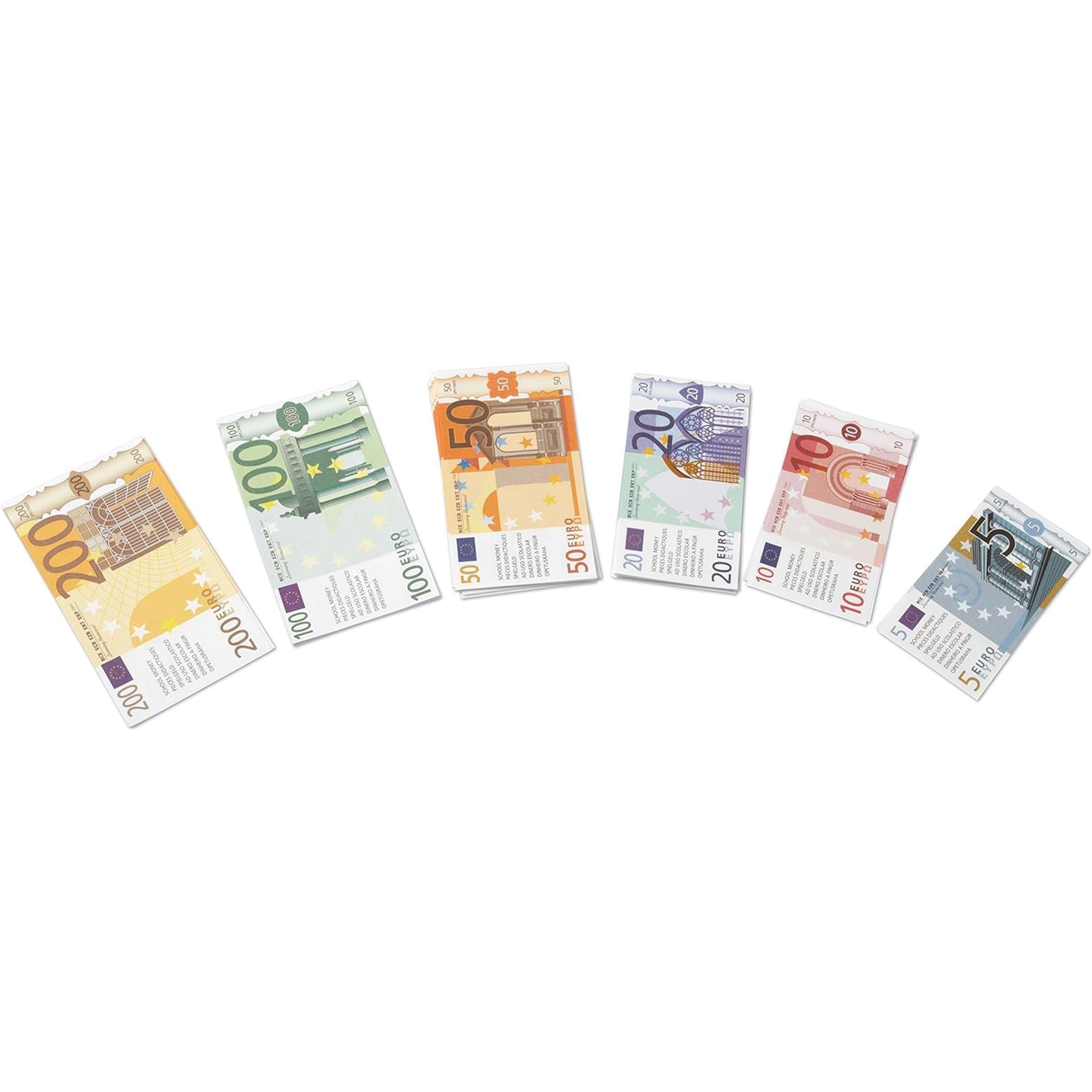 Euro Pretend Money 60 Note Money Pack