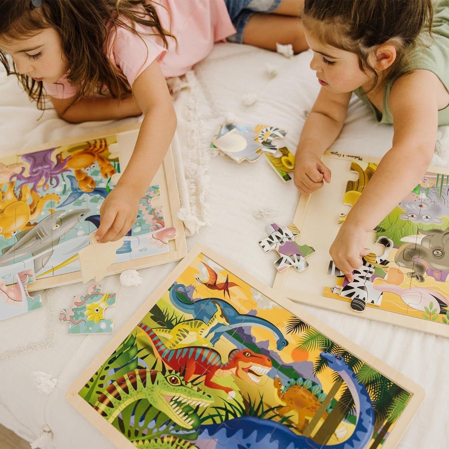 Jigsaw Puzzle Bundle (Dinosaur,Safari and Ocean)