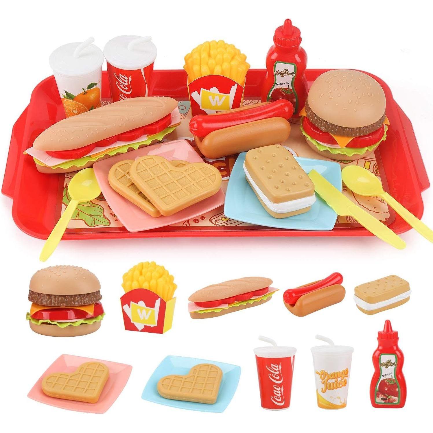 Pretend Fast Food Play Food Set