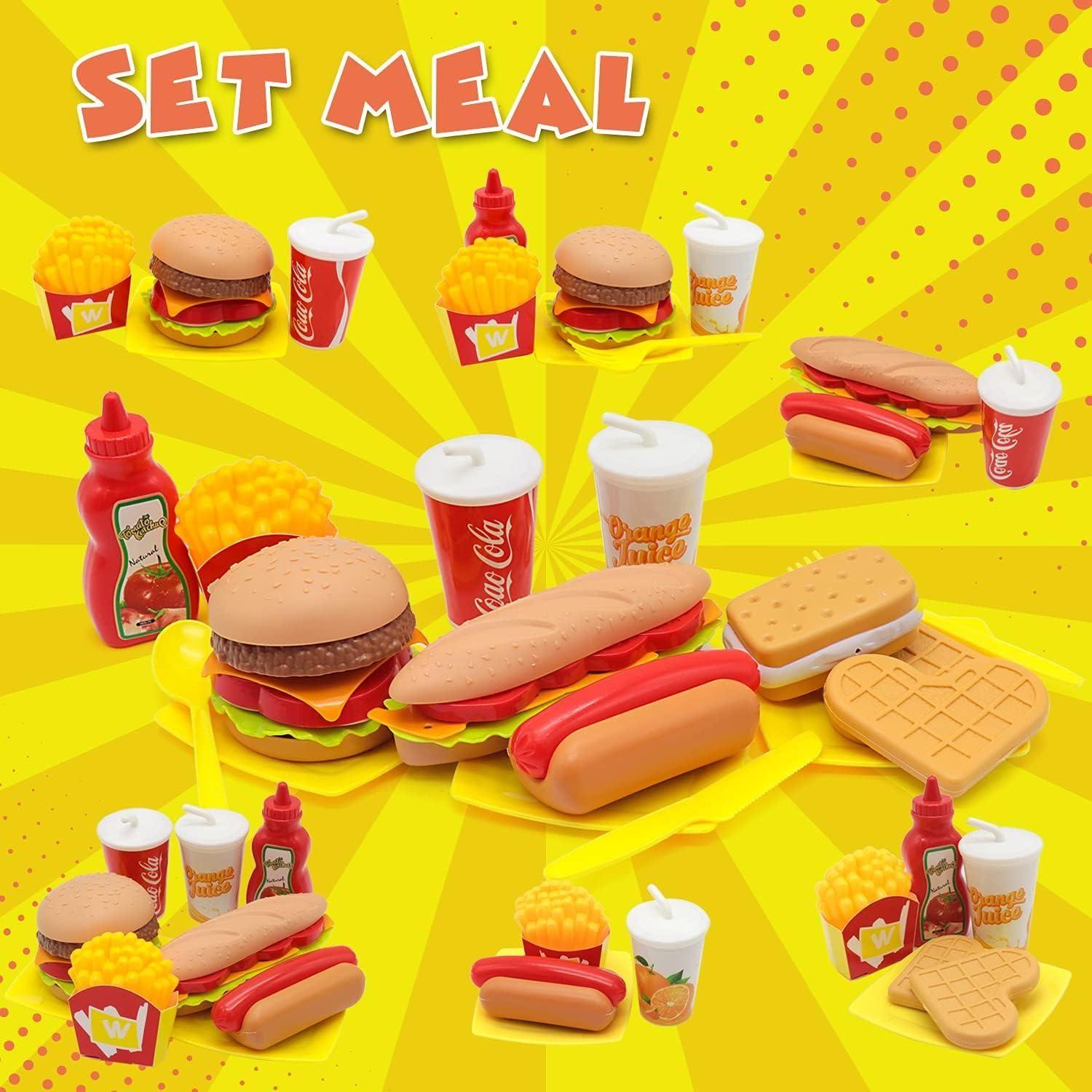 Pretend Fast Food Play Food Set