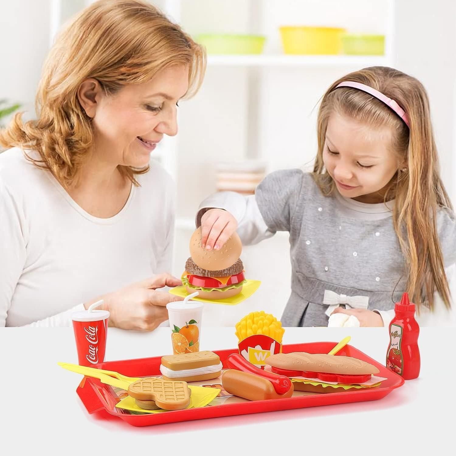 Pretend Fast Food Play Food Set