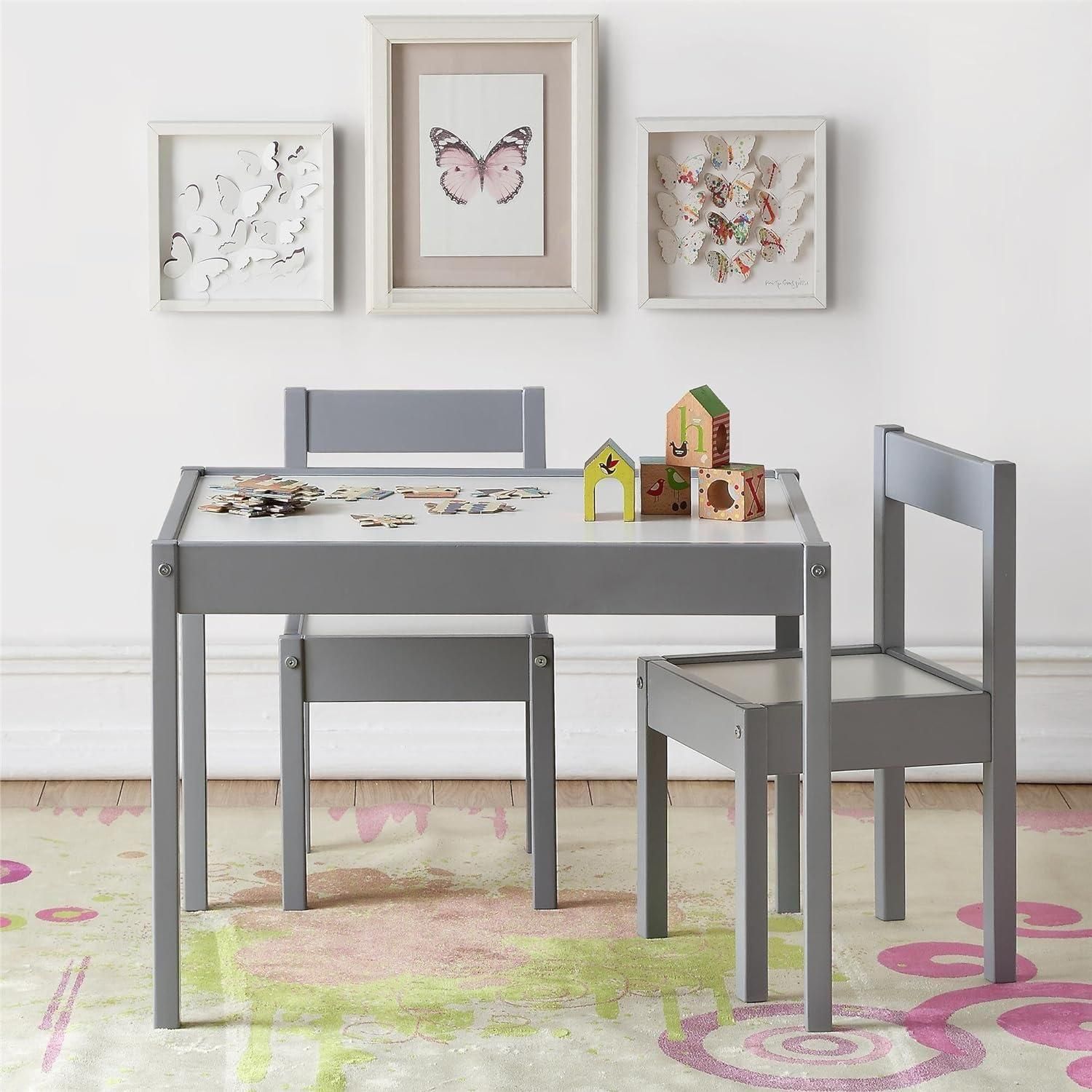 3-Piece Kiddy Table & Chair Kids Set