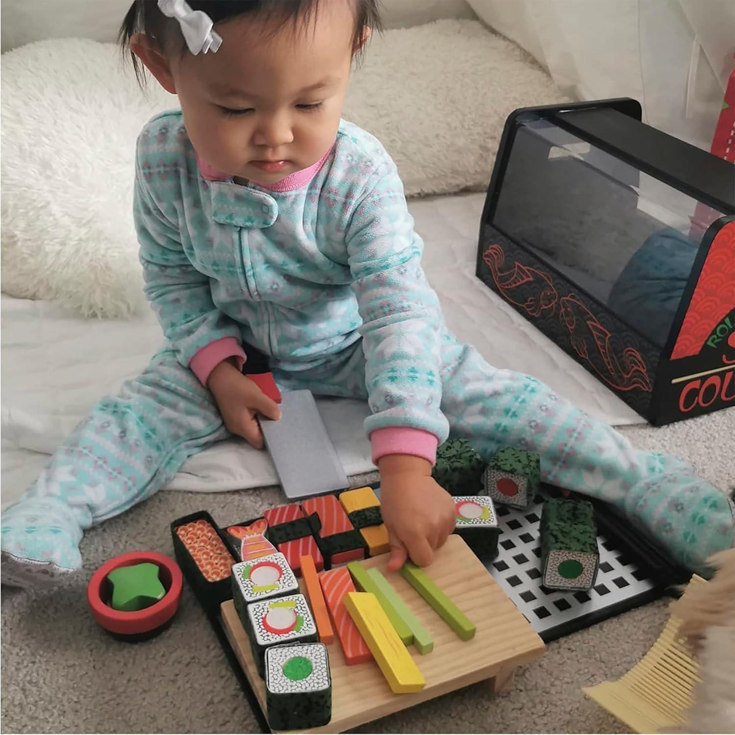 Pretend Sushi Slicing Play Food Set