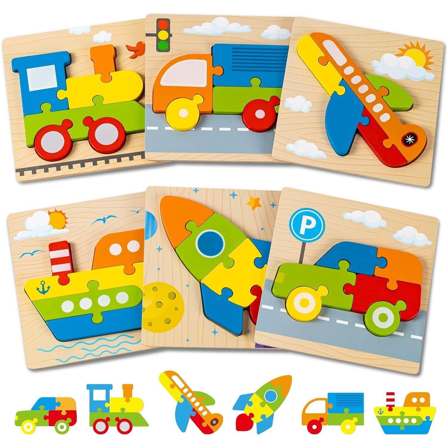  Wooden Jigsaw Animals Puzzles