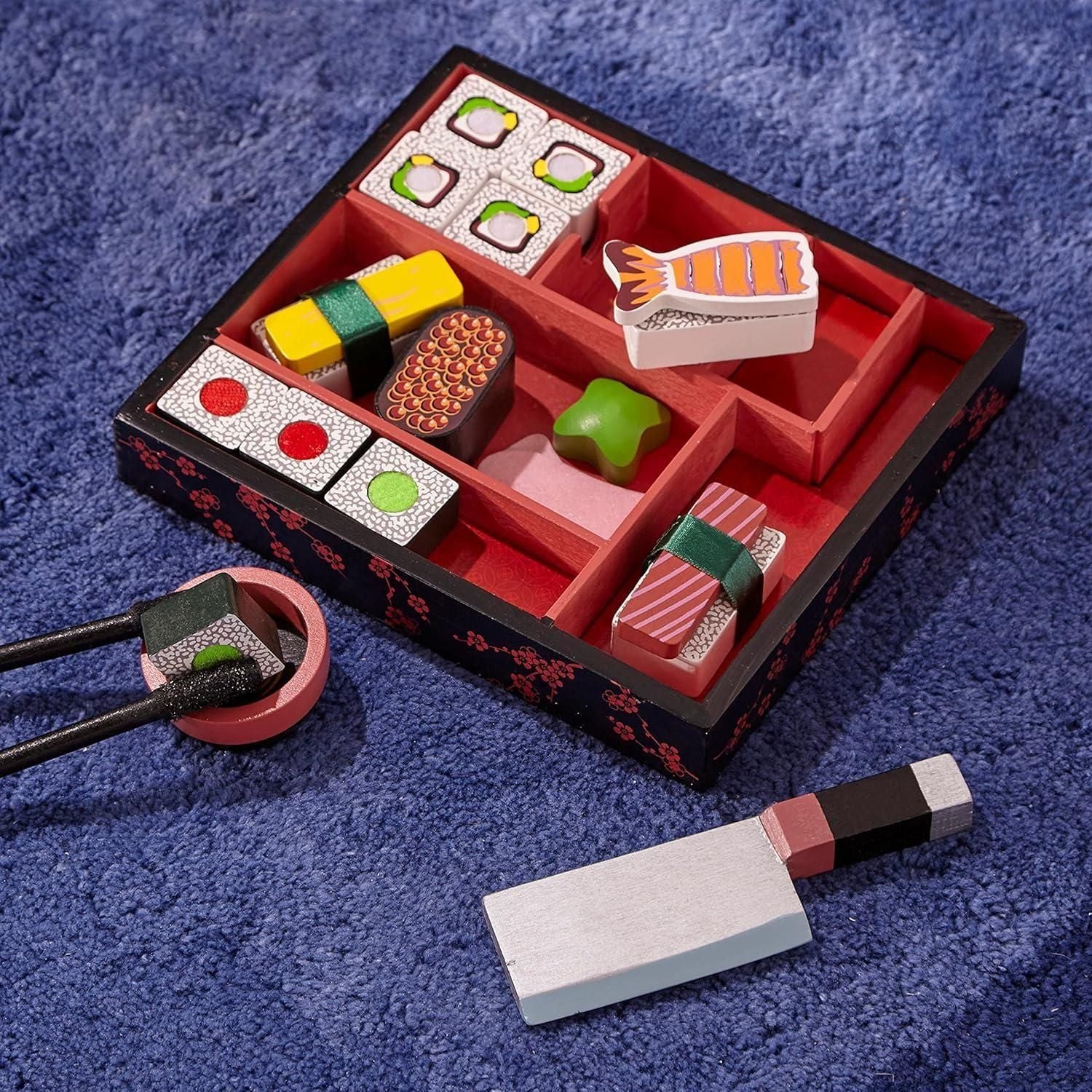 Pretend Sushi Slicing Play Food Set