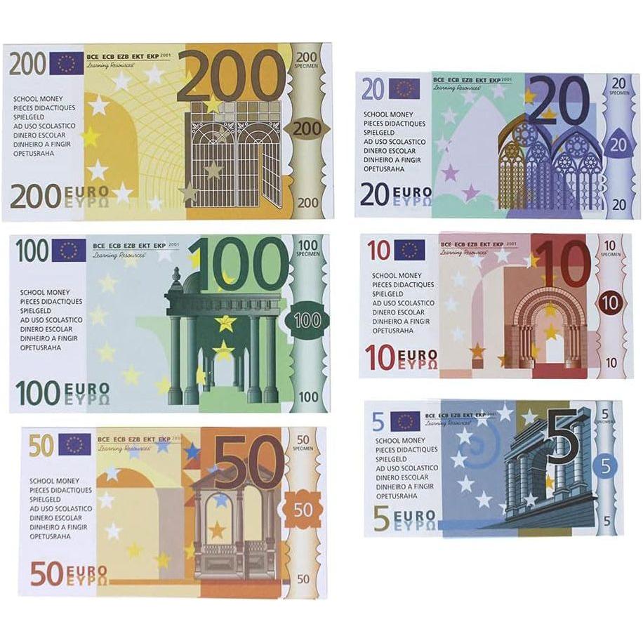 Euro Pretend Money 60 Note Money Pack