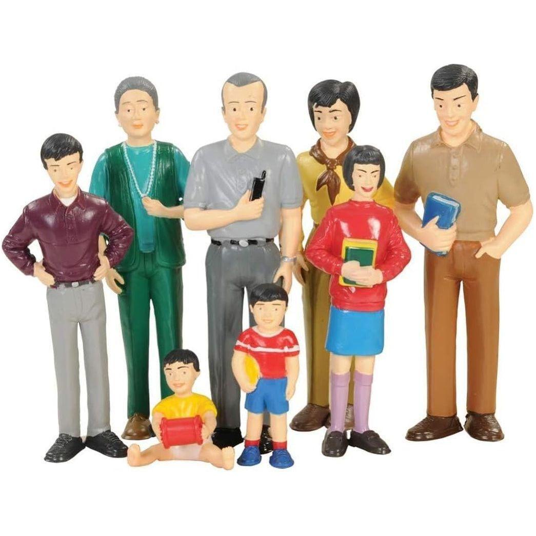 Multi-Ethnic Pretend Play Miniature Family Set