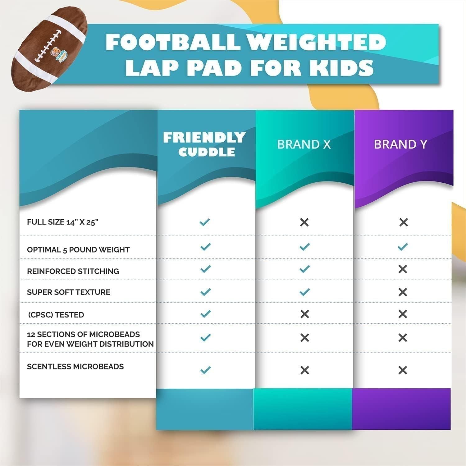 Football Weighted Lap Pad - 5 lbs