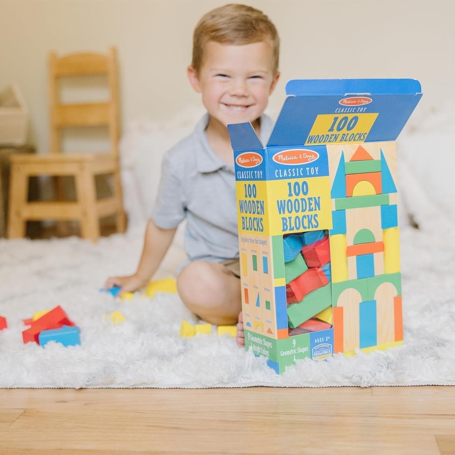 Multicolored Wooden Building Set