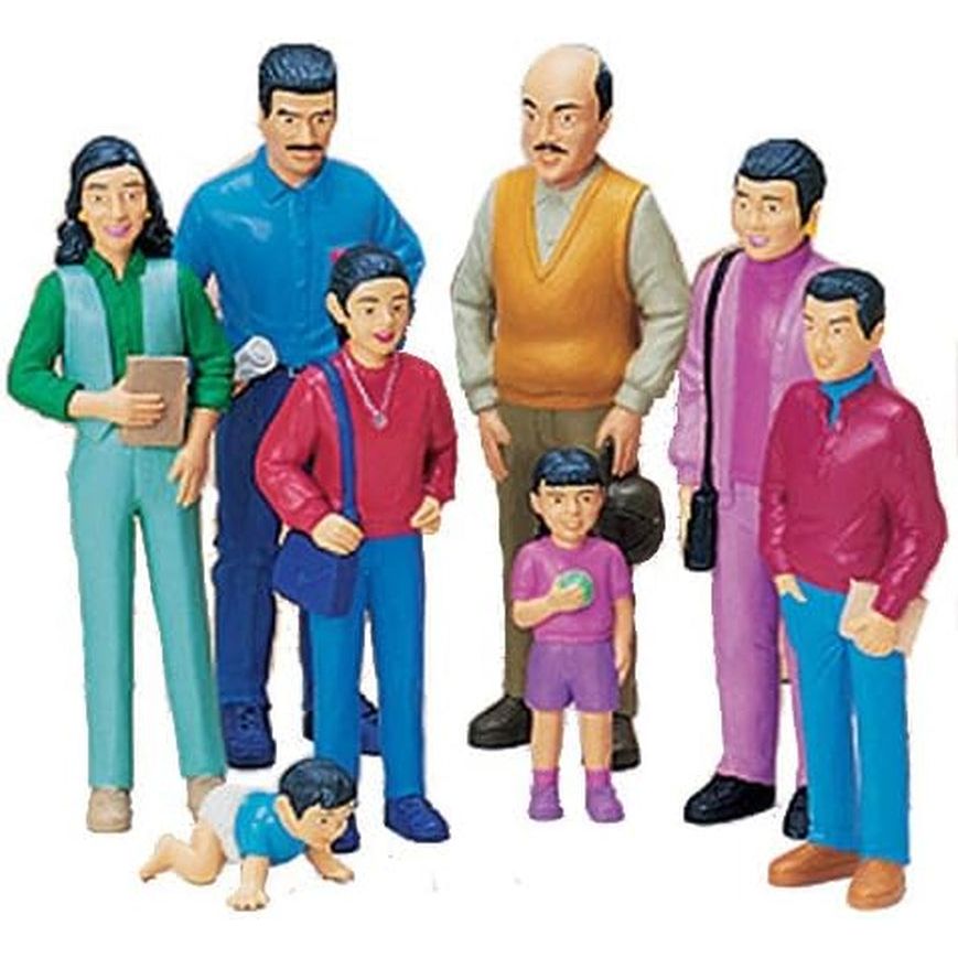Multi-Ethnic Pretend Play Miniature Family Set