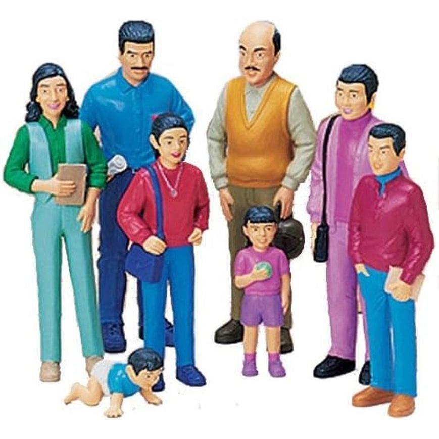 Multi-Ethnic Pretend Play Miniature Family Set