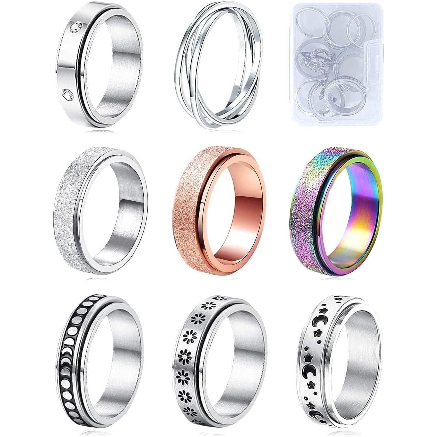 Stainless Steel Fidget Spinner Ring