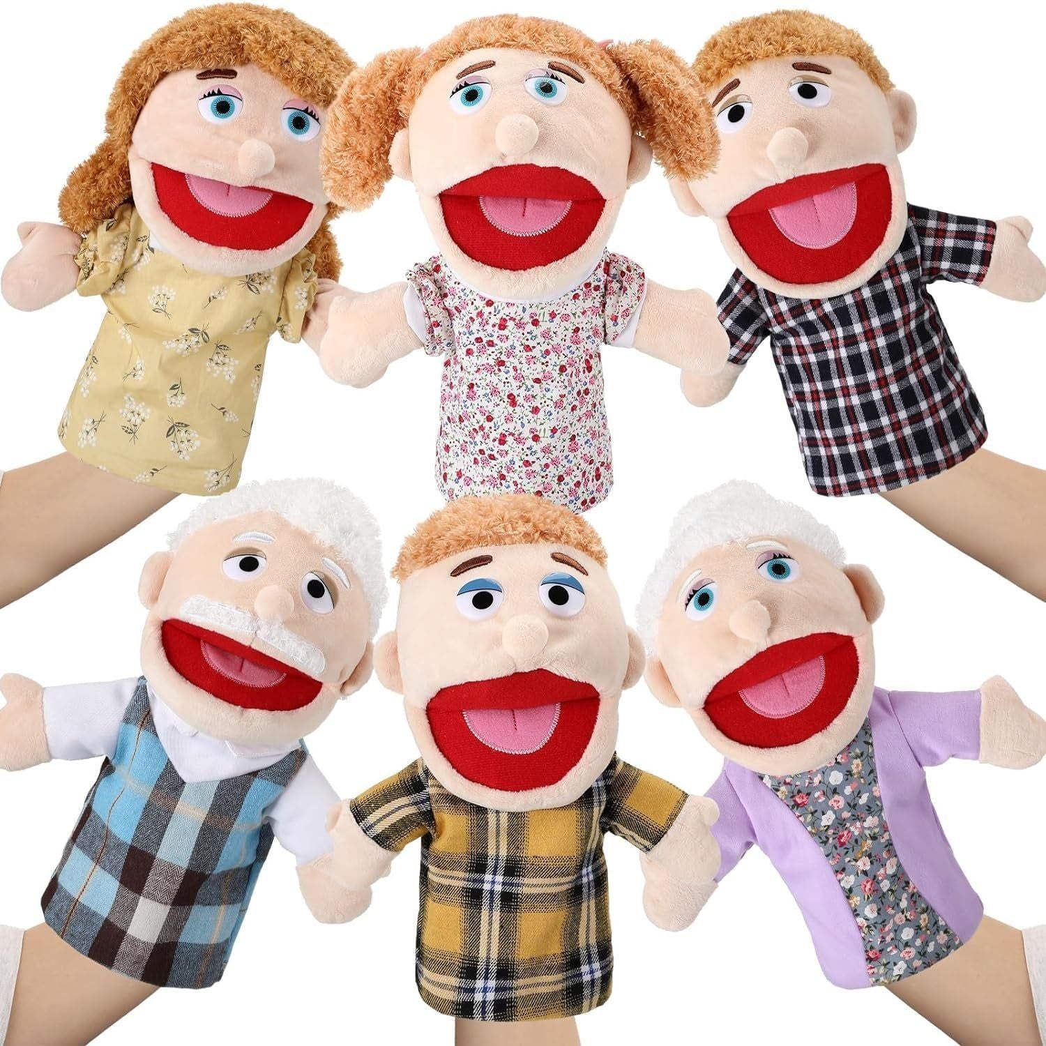 Family Hand Puppet Set (6 Count)