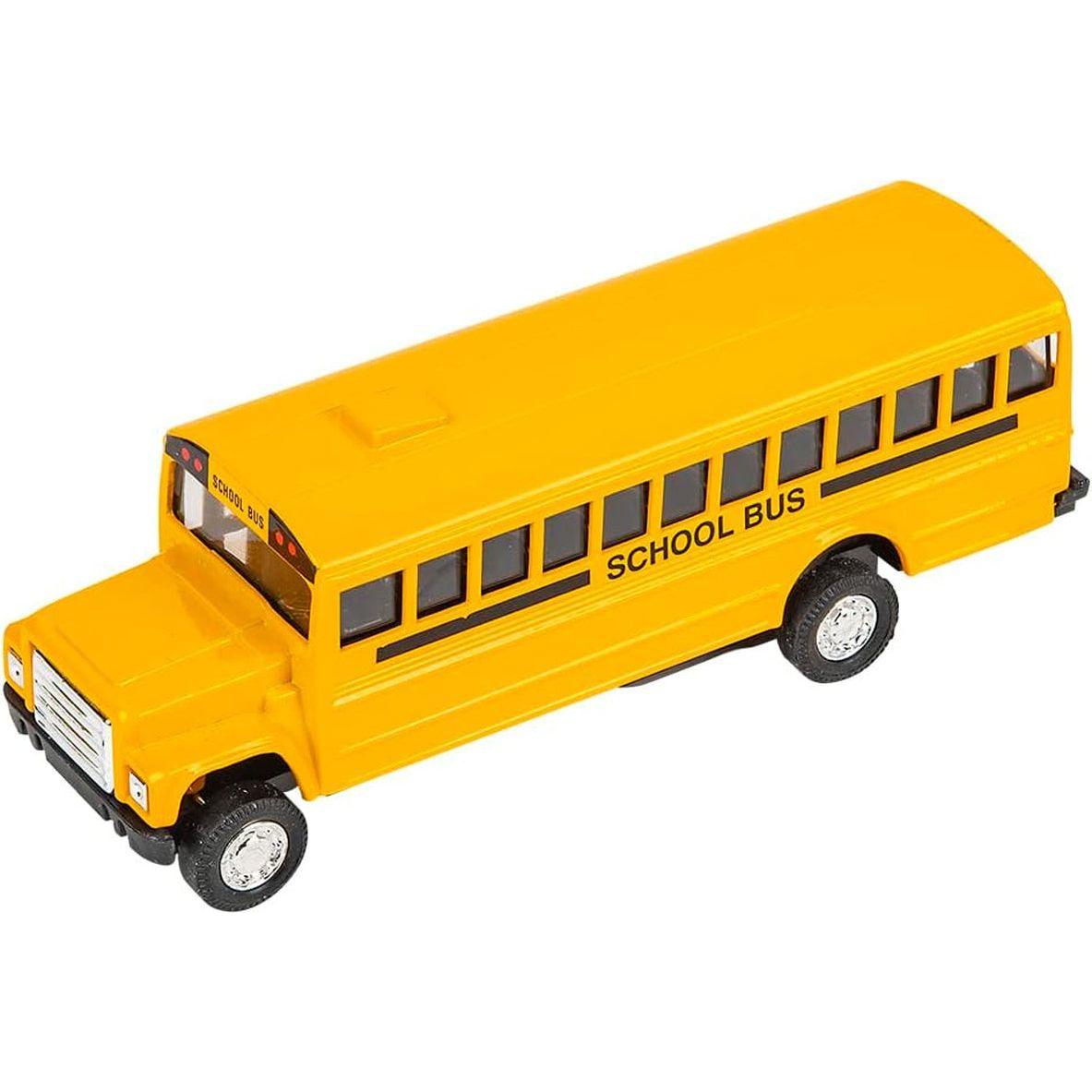 5 Inch Die Cast School Bus with Pull-Back Action, 1 per Order