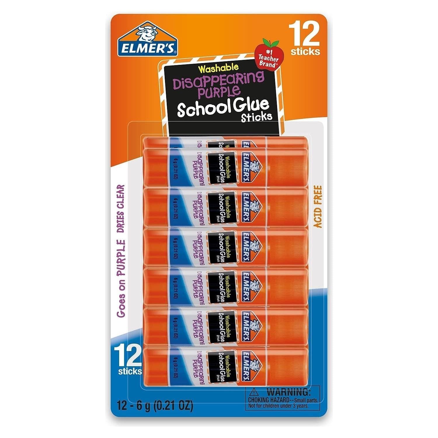 School Glue Sticks - 12 Count