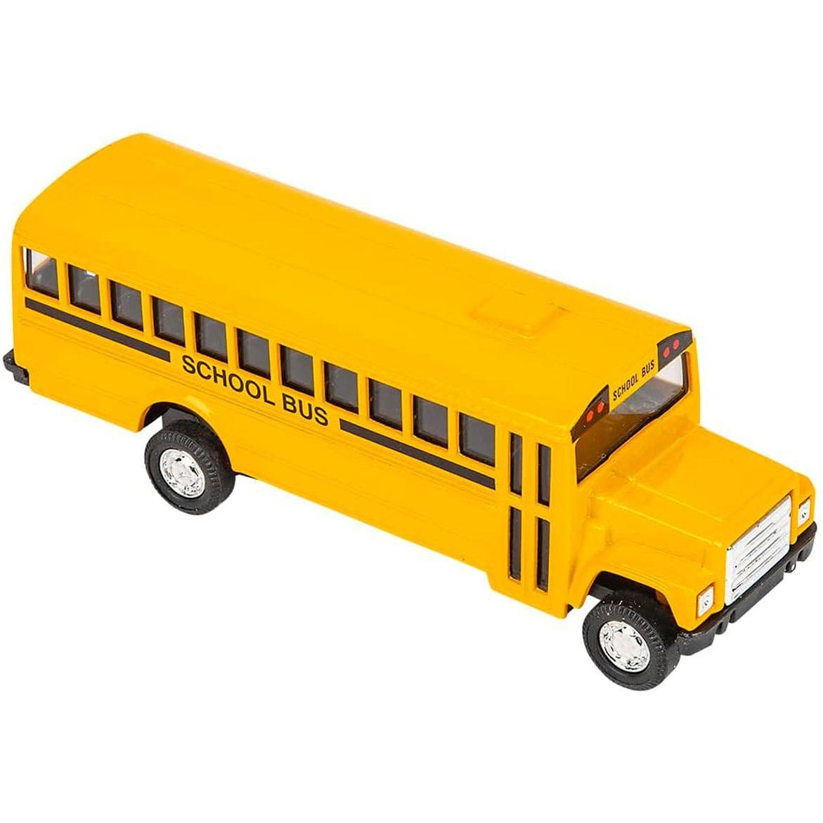 5 Inch Die Cast School Bus with Pull-Back Action, 1 per Order