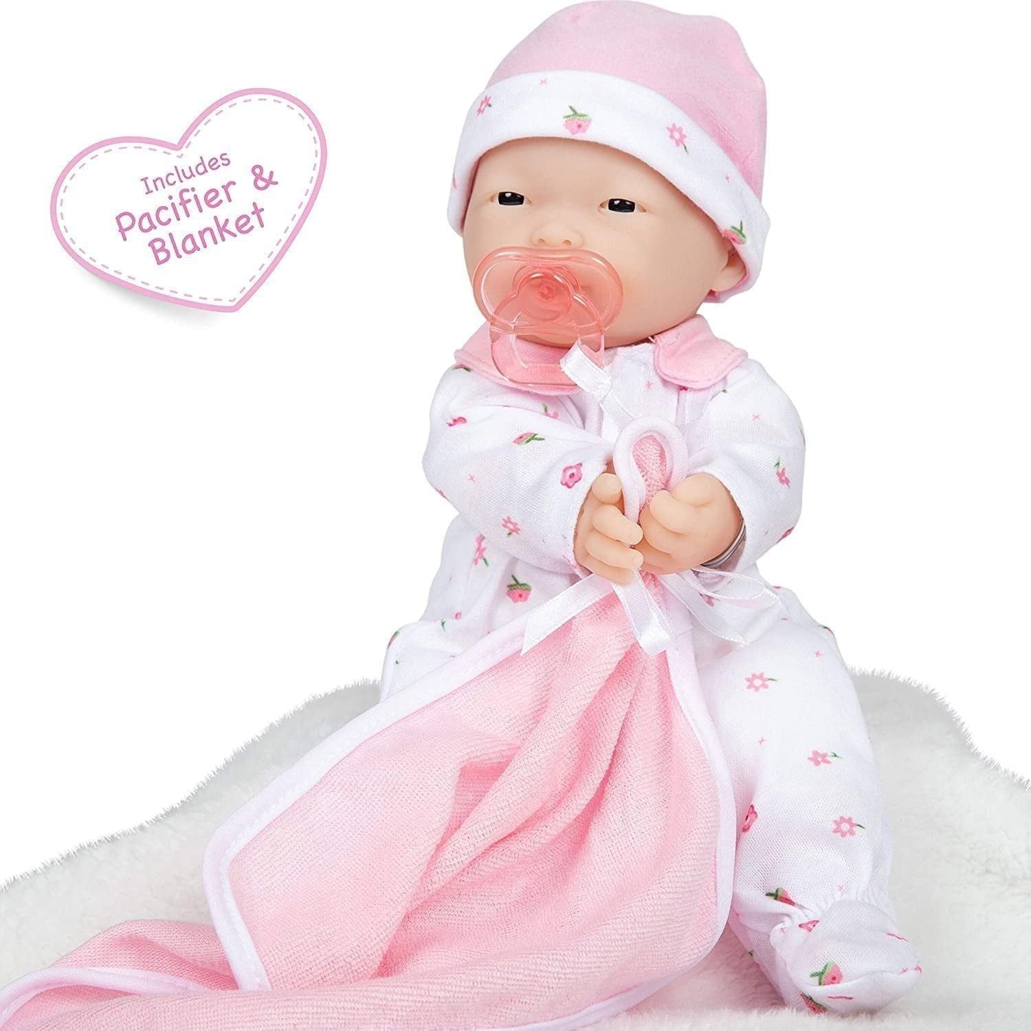 Berenguer 11" Asian La Baby Doll,Pink Asian