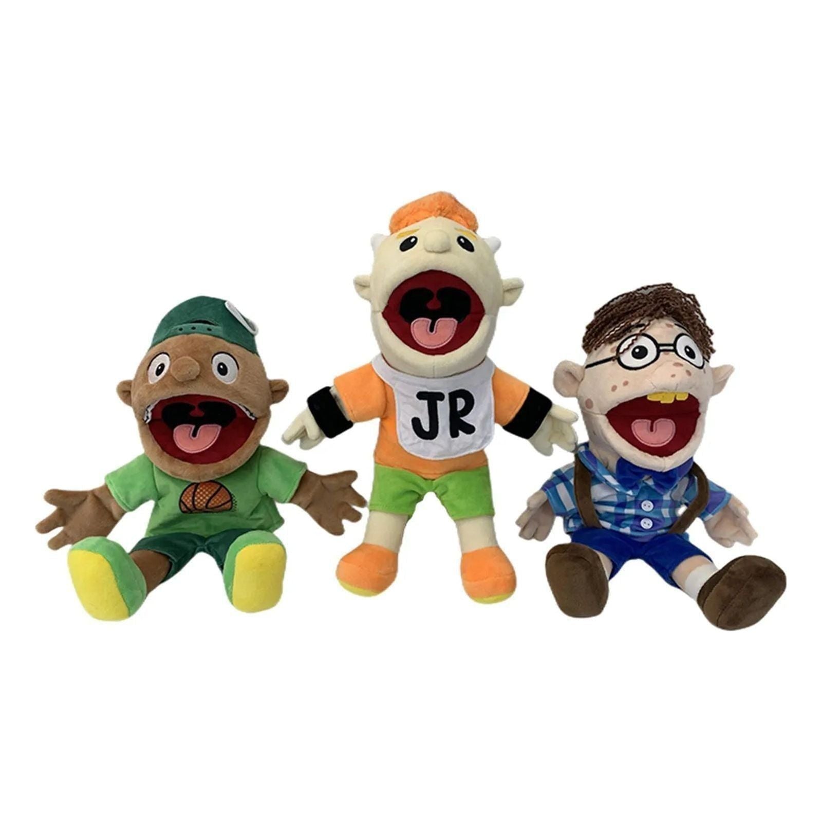 Jeffy Hand Puppet Feebee Rapper Zombie Plush Doll Toy Talk Show Muppet Parent-Child Activity Playhouse Gift for Kids