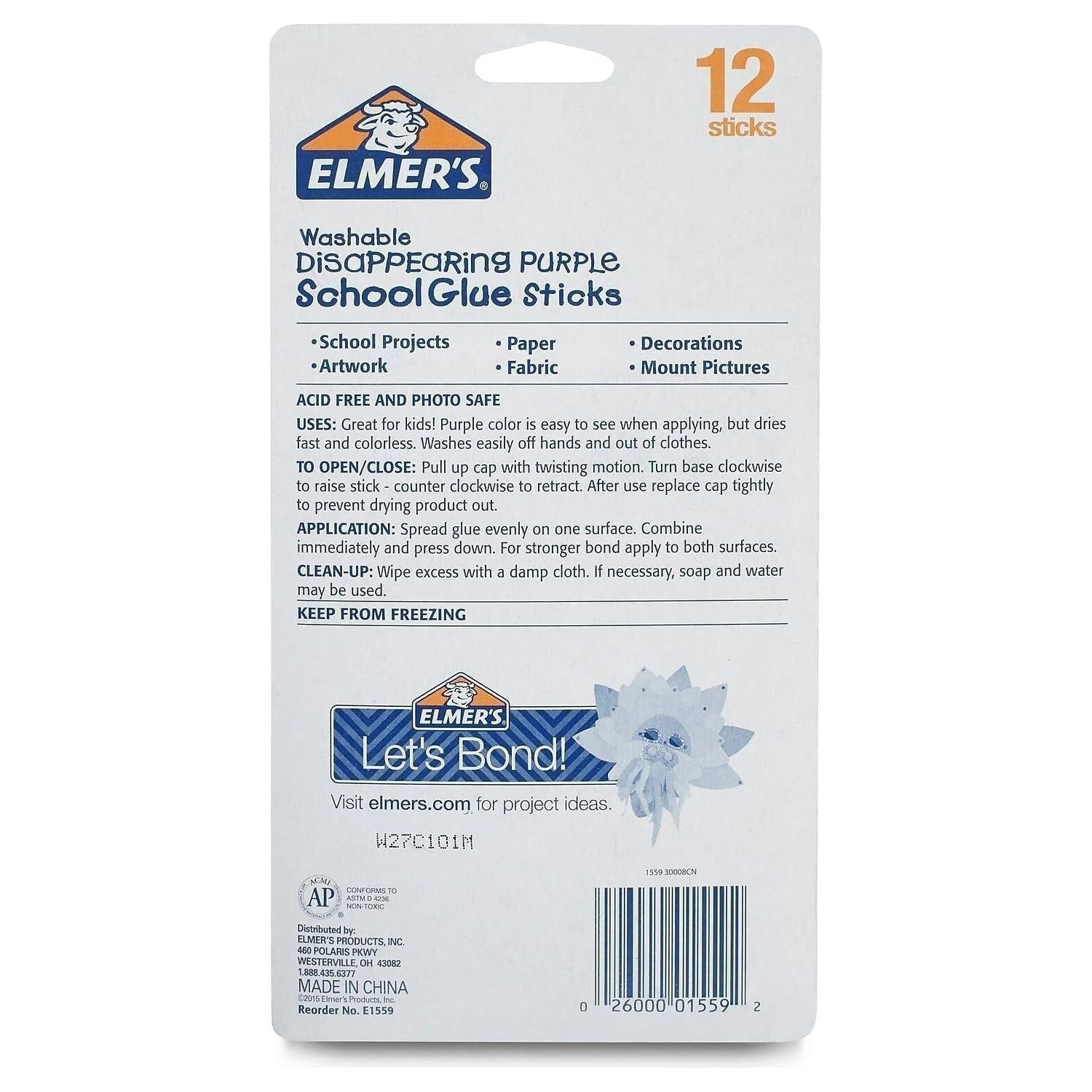 School Glue Sticks - 12 Count