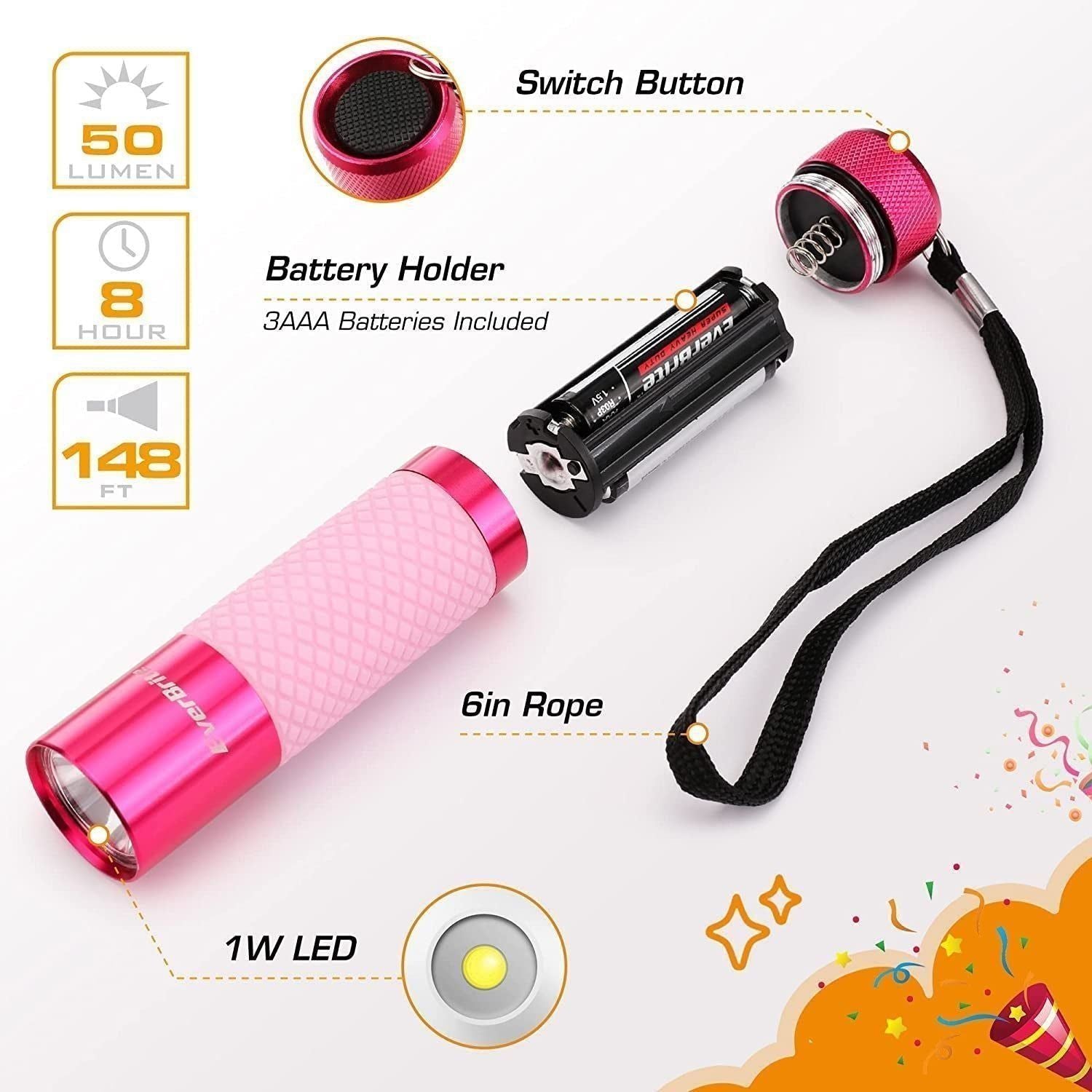 3-Pack Mini Flashlights