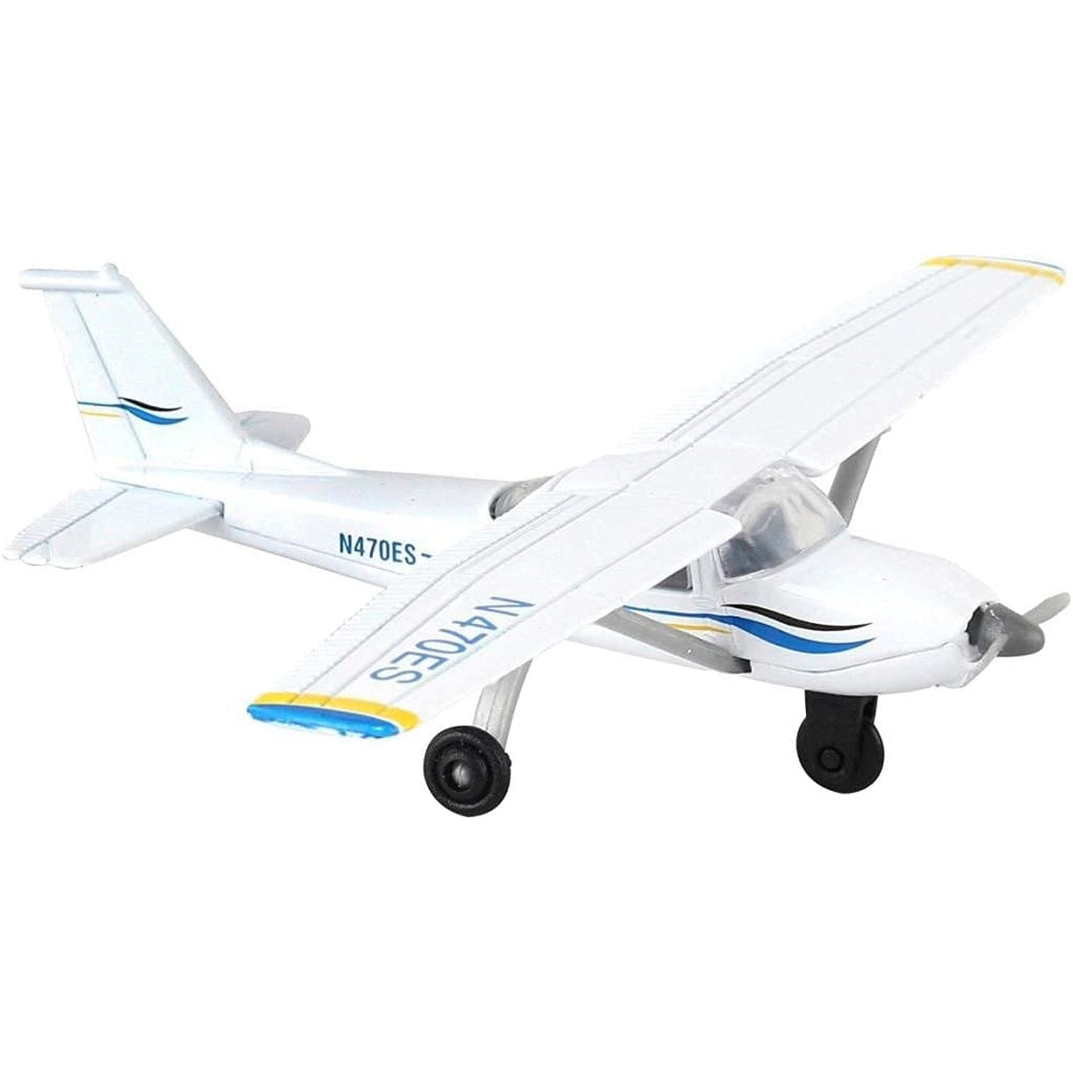 Runway24 RW065 Cessna 172 2000 Skyhawk White Blue 1:87 Scale Diecast with Runway